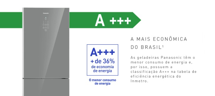 Panasonic Diamond Glass Refrigerator - The most efficient in Brazil