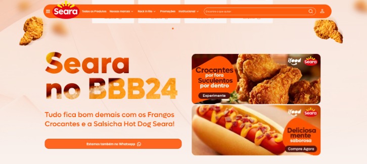 Hub Seara - Big Brother Brazil landing page